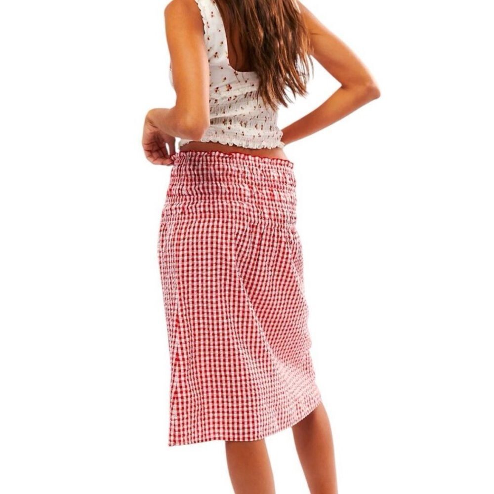Free People One Sunni Convertible Skirt in Red/White Size XS ~ NWT - Picture 2 of 8
